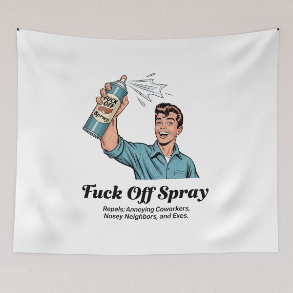 Item preview,  idiot spray, attitude, sassy, repellent, Funnyfits70, retro, vintage, meme, funny, humor designed and sold by FunnyFits70.