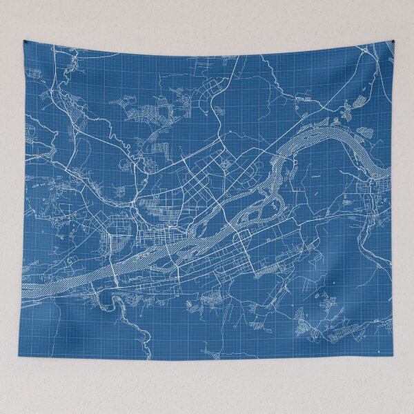 Item preview, Krasnoyarsk City Map of Russia - Blueprint designed and sold by deMAP.