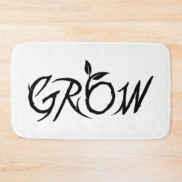 Item preview, Word GROW below a single minimal sprouting plant designed and sold by ArtimShop.