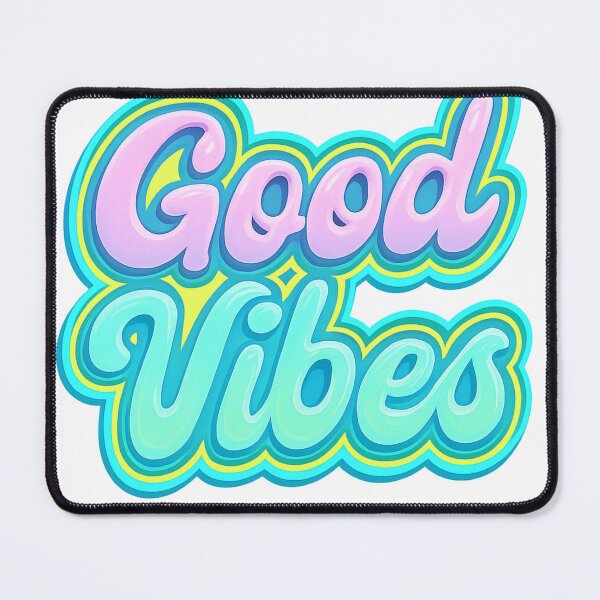 Item preview, Good Vibes Bubble Pop – Retro Y2K 3D Text for Apparel & Accessories designed and sold by TONSNAP.