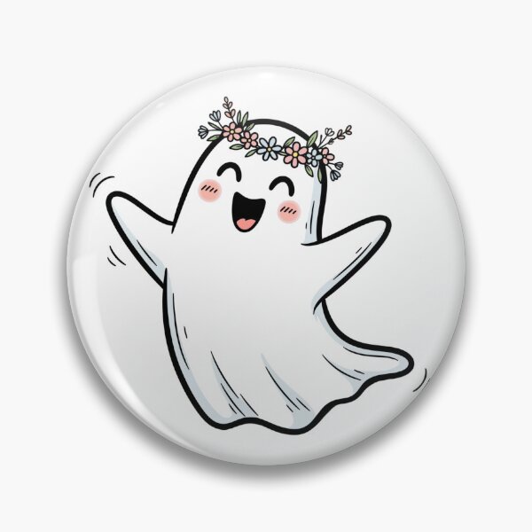 Item preview, Adorable Ghost with Flower Crown: Cute Halloween Design designed and sold by Claustronautas.