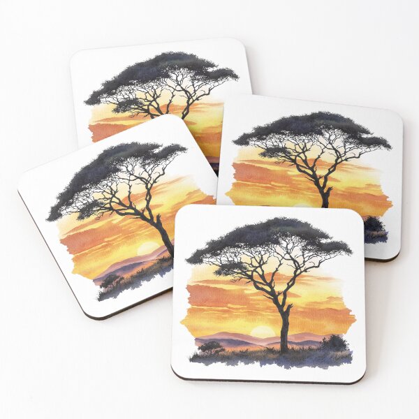 Item preview, Sunset in the Serengeti designed and sold by MelanatedWomanPrintDesign.