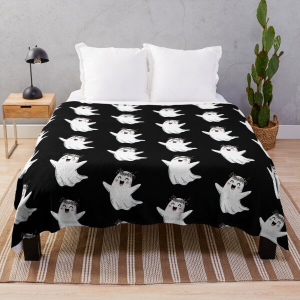 Item preview, Adorable Ghost with Flower Crown: Cute Halloween Design designed and sold by Claustronautas.