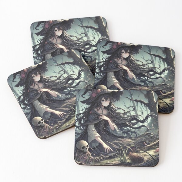 Item preview, Sad Gothic Witch in Haunted Swamp Anime Art designed and sold by DH-Fantasy.