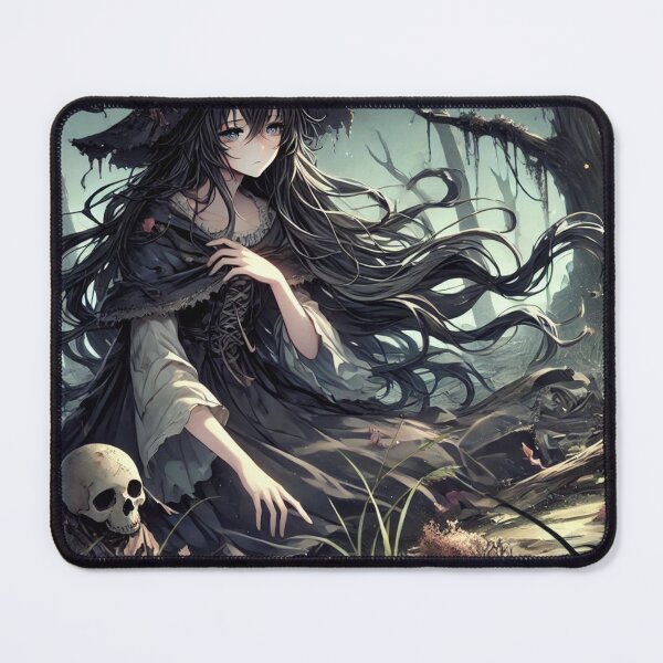 Item preview, Sad Gothic Witch in Haunted Swamp Anime Art designed and sold by DH-Fantasy.