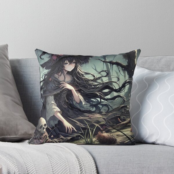 Item preview, Sad Gothic Witch in Haunted Swamp Anime Art designed and sold by DH-Fantasy.