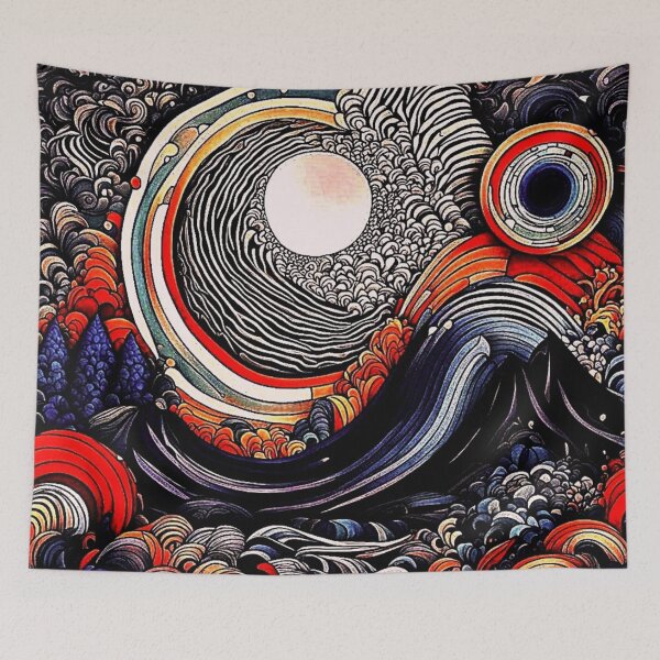 Item preview, Moon through storm waves designed and sold by George Hutton Hunter.