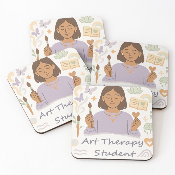 Item preview, Art Therapy Student | Creative Healing Badge | Mental Health Wellness Sticker designed and sold by Feline Rockstars.