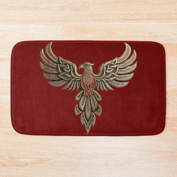Item preview, Golden Phoenix Eagle with Red Embroidery Pattern for Apparel and Accessories designed and sold by TheGaliyaStudio.