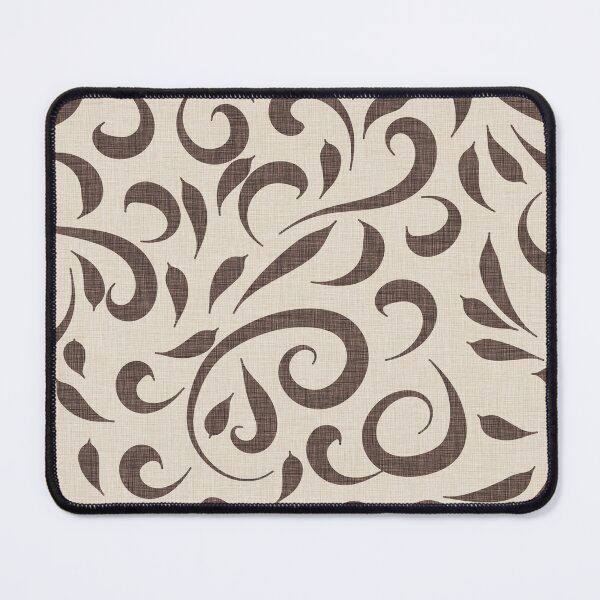 Item preview, Brown and Beige Linen Texture Elegant Swirls designed and sold by CheriesArt.