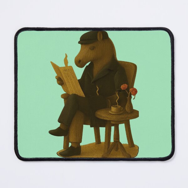 Item preview, Elegant Horse at Coffee. Cheval Chic au Café designed and sold by Drawingshirts.