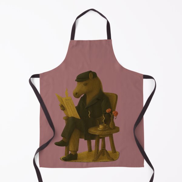 Item preview, Elegant Horse at Coffee. Cheval Chic au Café designed and sold by Drawingshirts.