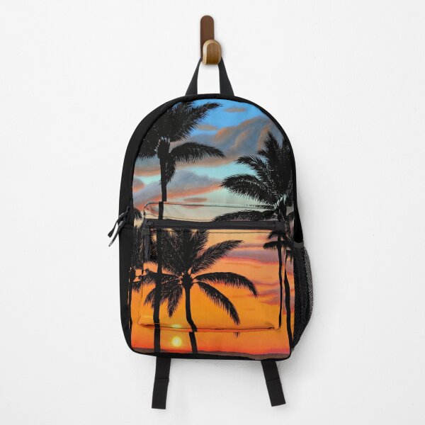 Item preview, Sunset Over the Ocean with Palm Trees - Tropical Serenity designed and sold by Ambiance Sauvage.