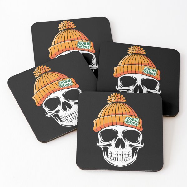 Item preview, Skull with a Beanie - "No Brain No Pain" designed and sold by Fuel-Shirts.