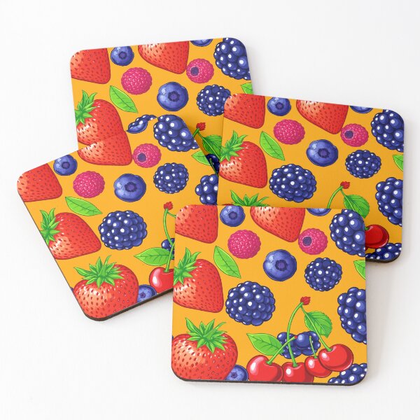 Item preview, Colorful Berry Fruit Pattern – Seamless Summer-Inspired Design designed and sold by Royalsticker.