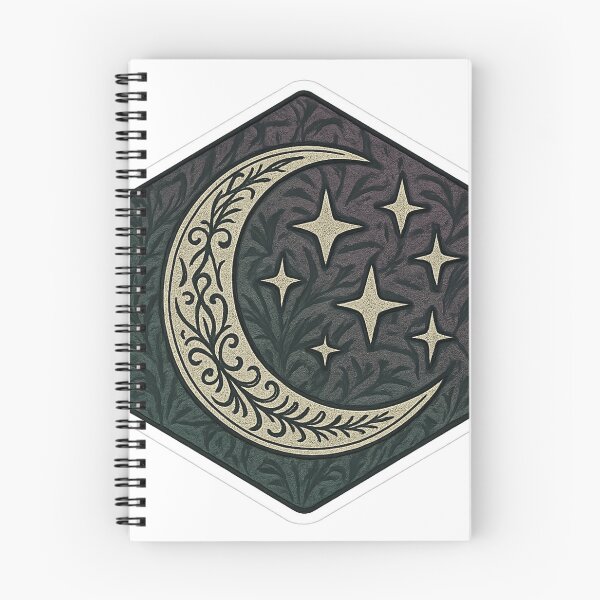 Item preview, Whimsigoth Moon & Stars – Gothic Whimsy Hex-Art for Apparel & Homeware designed and sold by TONSNAP.