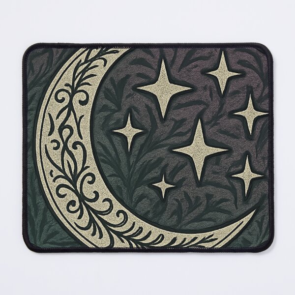 Item preview, Whimsigoth Moon & Stars – Gothic Whimsy Hex-Art for Apparel & Homeware designed and sold by TONSNAP.