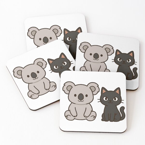 Item preview, Cute Cartoon Koala With a Black Cat designed and sold by Confuzz1ed.