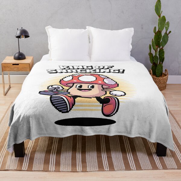 Item preview, King of Snacking Pixel Mushroom Tee designed and sold by OhMyCotton.