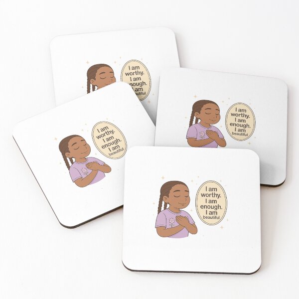 Item preview, Empowering Affirmation Shirt for Black Kids – I Am Worthy, Enough, Beautiful" designed and sold by Admoore7.