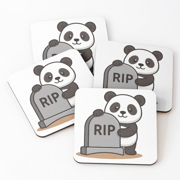 Item preview, Cute Cartoon Panda Peeking Behind a Gravestone designed and sold by Confuzz1ed.