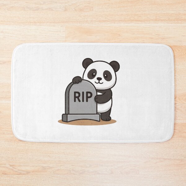 Item preview, Cute Cartoon Panda Peeking Behind a Gravestone designed and sold by Confuzz1ed.
