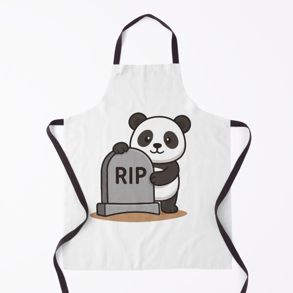Item preview, Cute Cartoon Panda Peeking Behind a Gravestone designed and sold by Confuzz1ed.