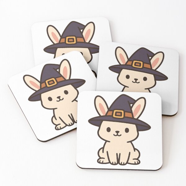 Item preview, Cute Cartoon Bunny Wearing a Witch Hat designed and sold by Confuzz1ed.