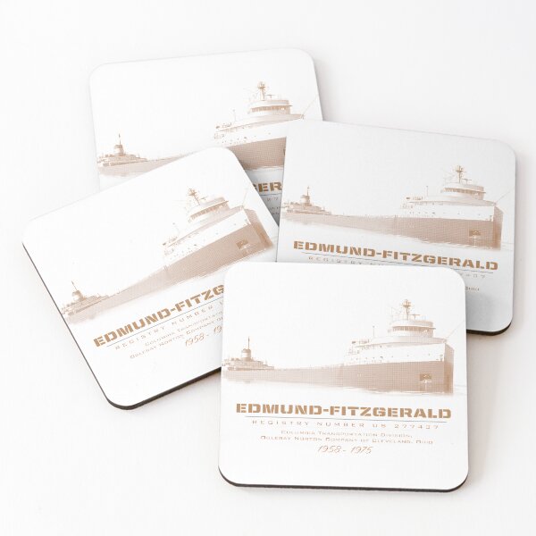 Item preview, Edmund Fitzgerald Ship - Vintage Great Lakes Freighter Maritime Art designed and sold by BenjaminRey.
