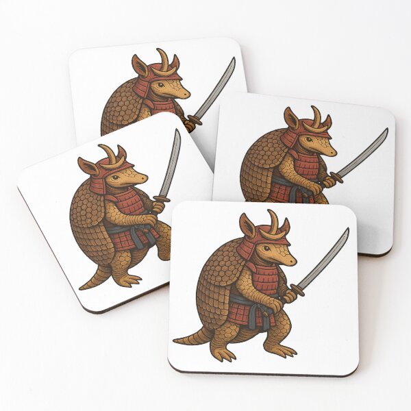 Item preview, Samurai Armadillo – Warrior Animal with Katana designed and sold by DMSdesigns1.