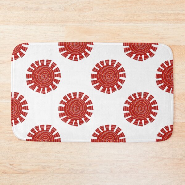 Item preview, Geometric Red Circle Pattern on White designed and sold by Onulodesign.