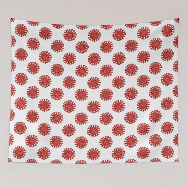 Item preview, Geometric Red Circle Pattern on White designed and sold by Onulodesign.