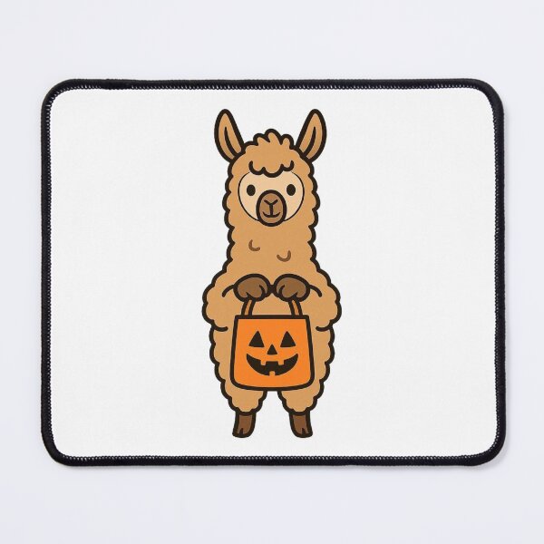 Item preview, Cute Cartoon Llama Collecting Halloween Sweets designed and sold by Confuzz1ed.