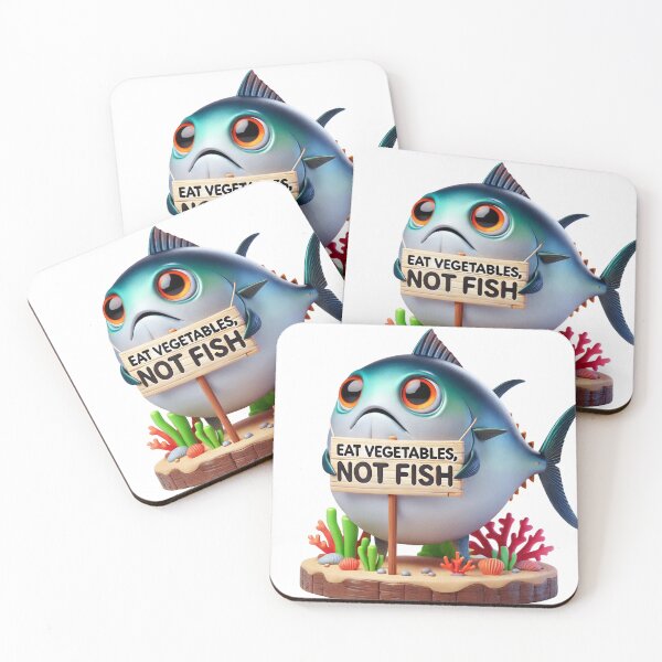 Item preview, Fish Says: Eat Vegetables, Not Fish designed and sold by AleksKos.