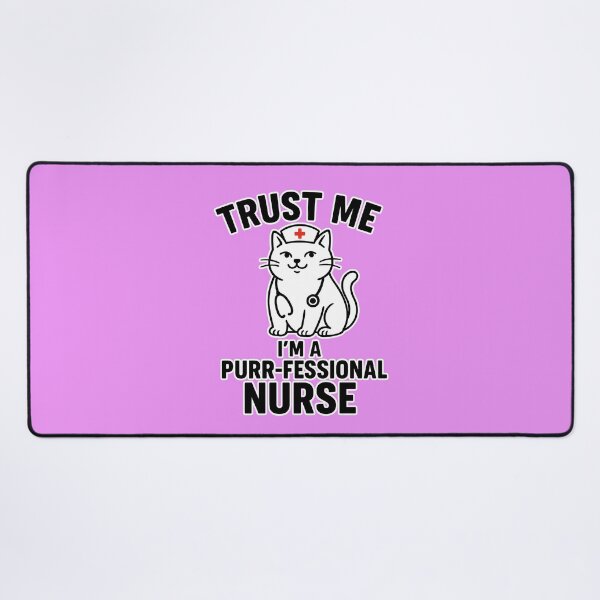 Item preview, Funny Cat Nurse Gift | “Trust Me, I’m a Purr-fessional Nurse” Quote designed and sold by -TRAZZA-.