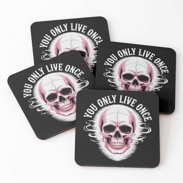Item preview, YOLO SKULL (ON BLACK) designed and sold by boku98.