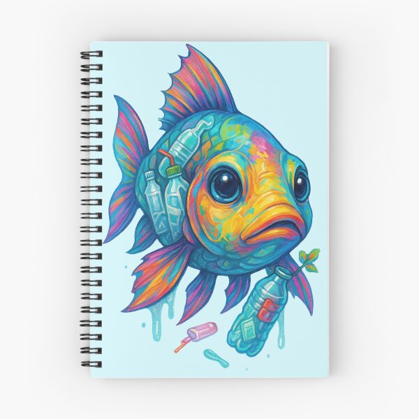 Item preview, Fish & Bottles – Ocean Plastic Pollution Awareness Art designed and sold by AddictiveDesign.