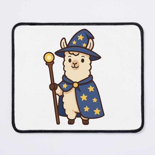 Item preview, Cute Cartoon Llama Dressed as a Wizard designed and sold by Confuzz1ed.