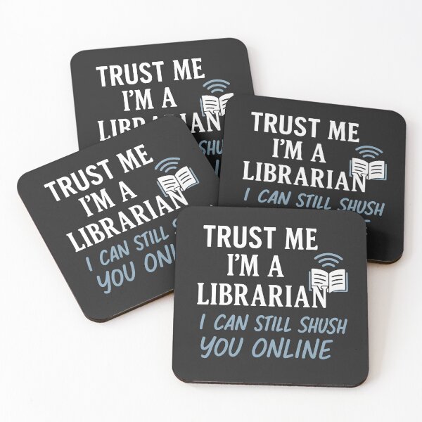 Item preview, Funny Librarian Quote | “Trust Me I’m a Librarian, I Can Shush You Online” designed and sold by -TRAZZA-.