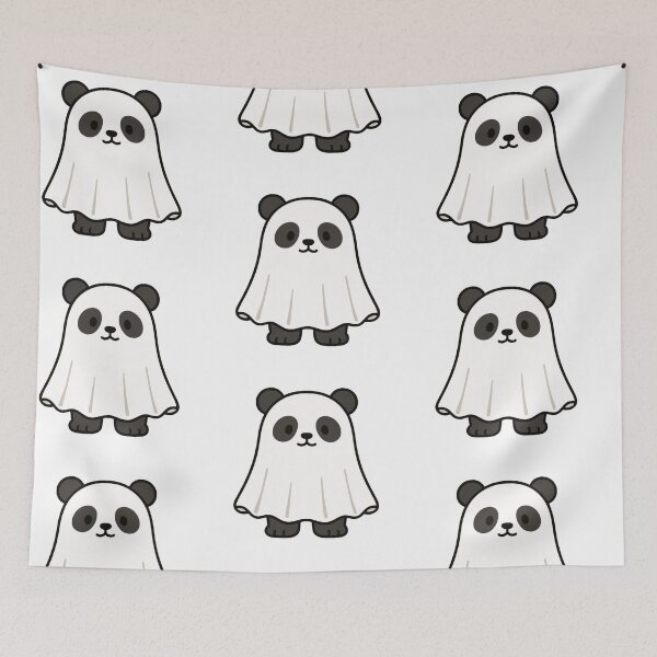 Item preview, Cute Cartoon Panda Dressed as a Ghost designed and sold by Confuzz1ed.