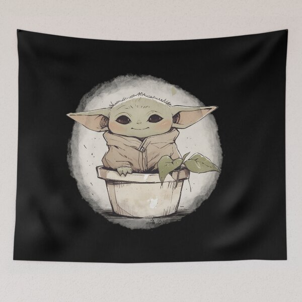 Artikelvorschau, BABY YODA MIT BLUMENTOPF entworfen und verkauft von LIS AND MELIVERSO.