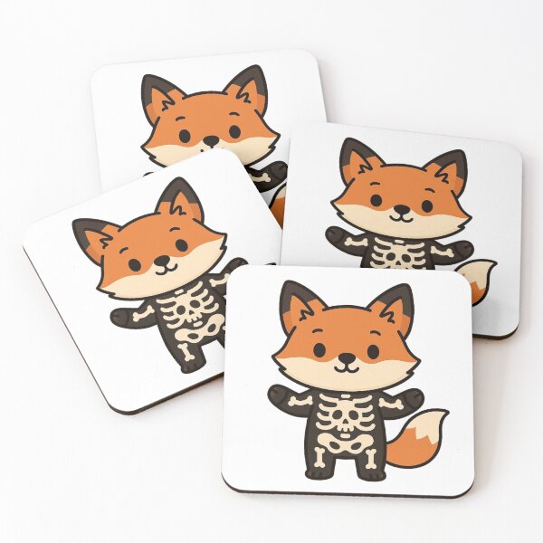 Item preview, Cute Cartoon Fox Dressed as a Skeleton designed and sold by Confuzz1ed.
