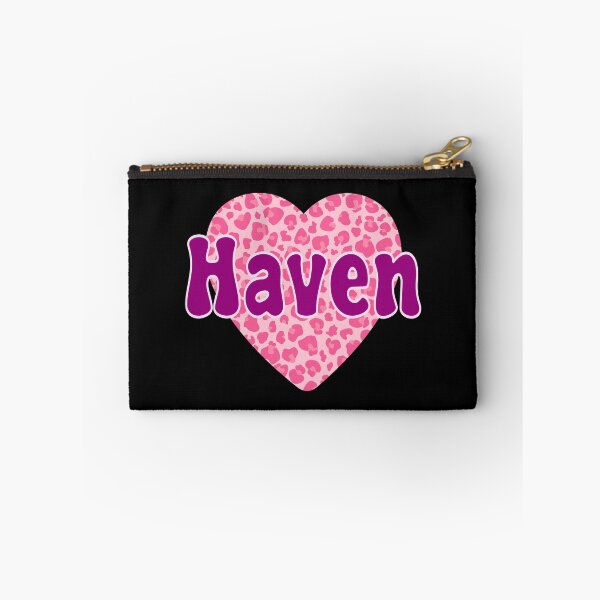 Item preview, Haven Name Pink Leopard Heart  designed and sold by Jeallan Designs.