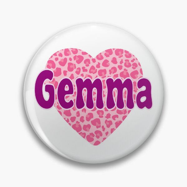 Item preview, Gemma Name Pink Leopard Heart  designed and sold by Jeallan Designs.