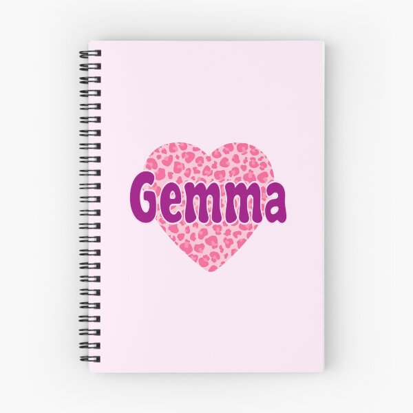 Item preview, Gemma Name Pink Leopard Heart  designed and sold by Jeallan Designs.
