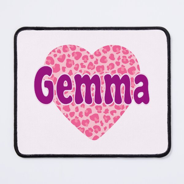 Item preview, Gemma Name Pink Leopard Heart  designed and sold by Jeallan Designs.