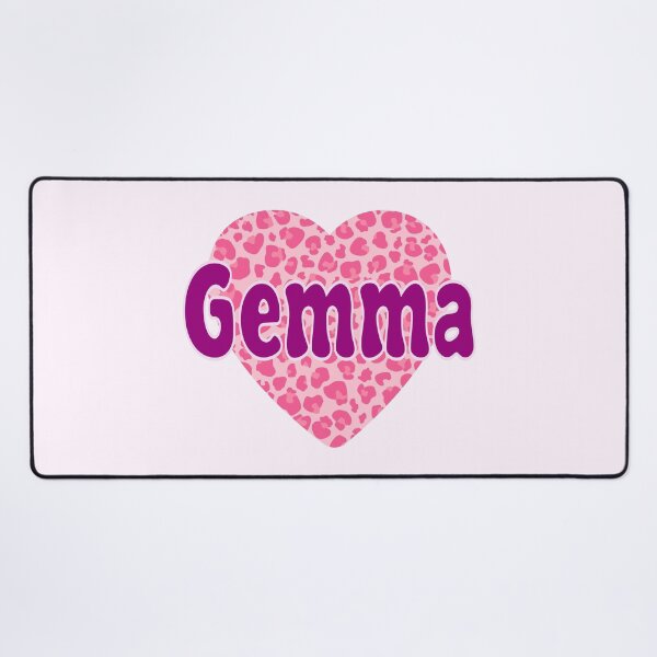 Item preview, Gemma Name Pink Leopard Heart designed and sold by Jeallan Designs.