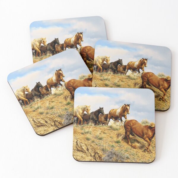 Item preview, Horses coming down off the ridge designed and sold by ImagesbyCharyn.