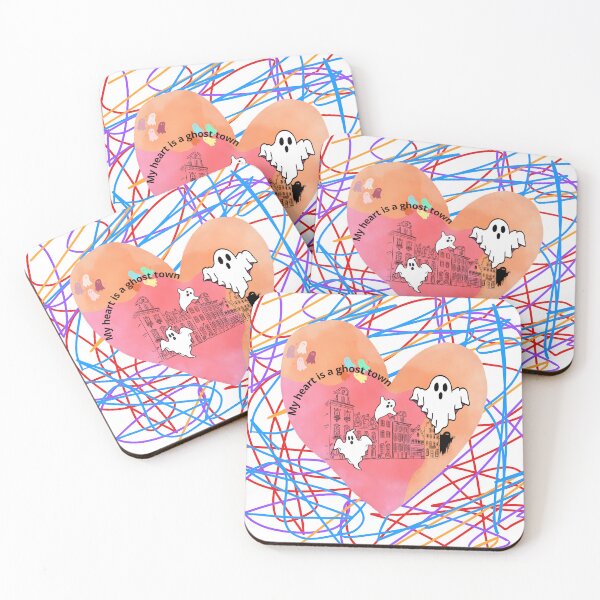 Item preview, My Heart Is a Ghost Town – Colorful Emotional Ghost Art designed and sold by dotitoko.