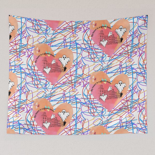 Item preview, My Heart Is a Ghost Town – Colorful Emotional Ghost Art designed and sold by dotitoko.